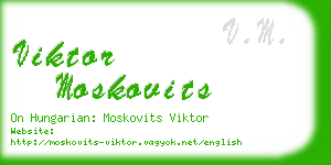 viktor moskovits business card